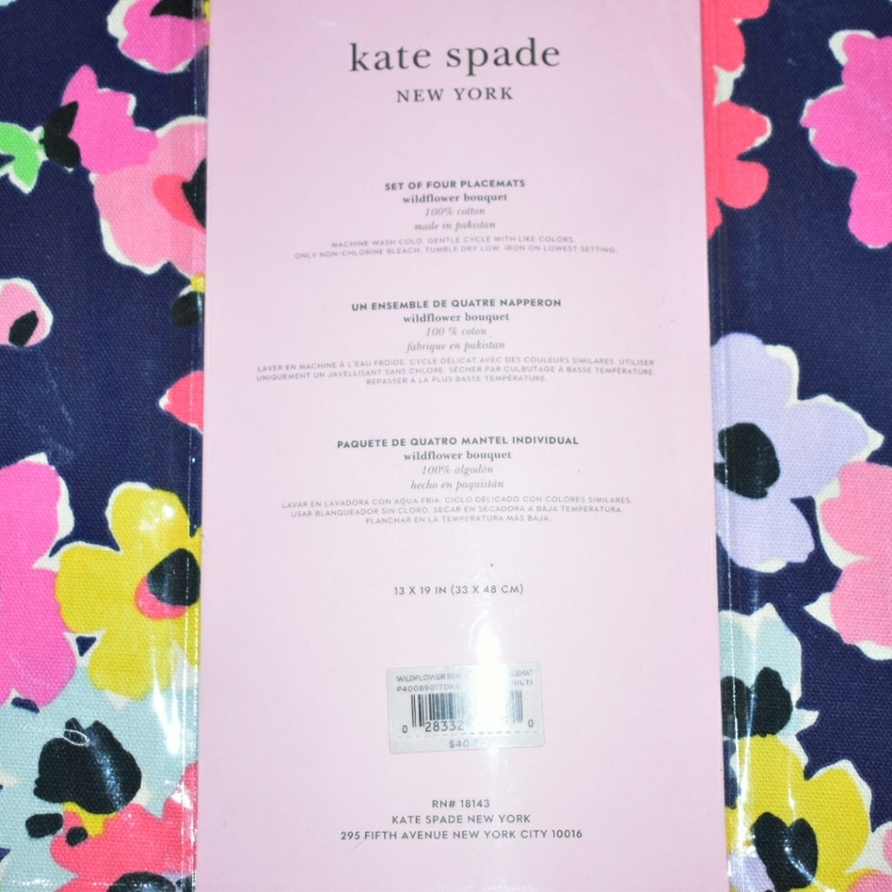 KATE SPADE PLACEMATS AND NAPKIN SET NWT - Picture 7 of 7